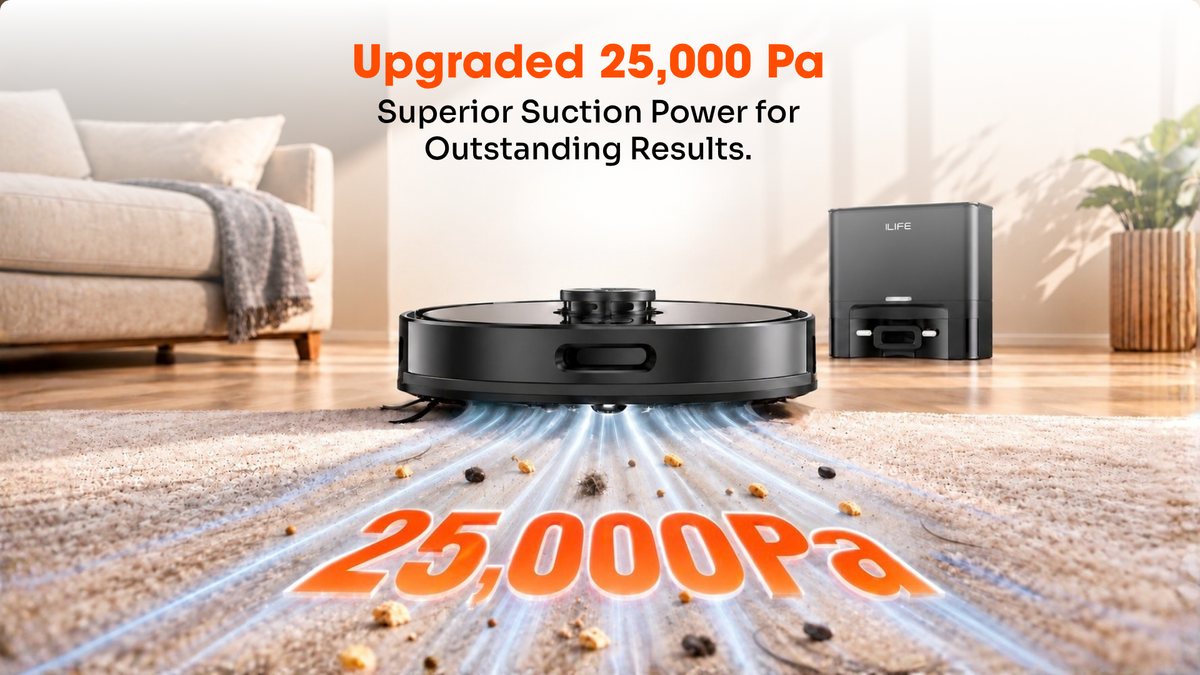 Meet the Upgraded ILIFE T20s Ultra robot vacuum with 25,000 Pa powerful suction