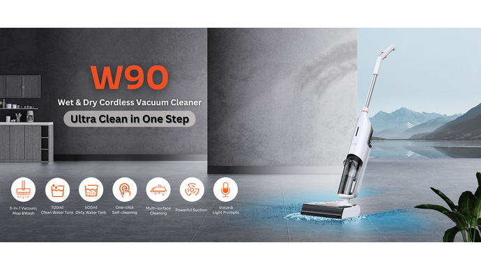 The new W90 cordless vacuum cleaner - 3-in-1 cleaning solutions