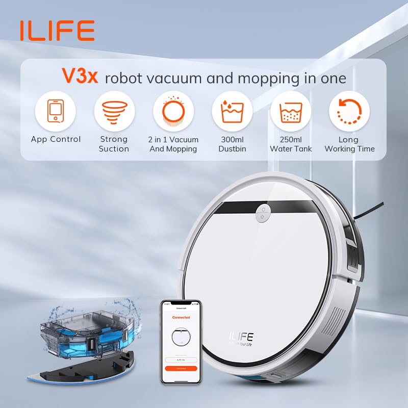 ILIFE V3x 2in1 Robotic Vacuum Cleaner ILIFE Robots