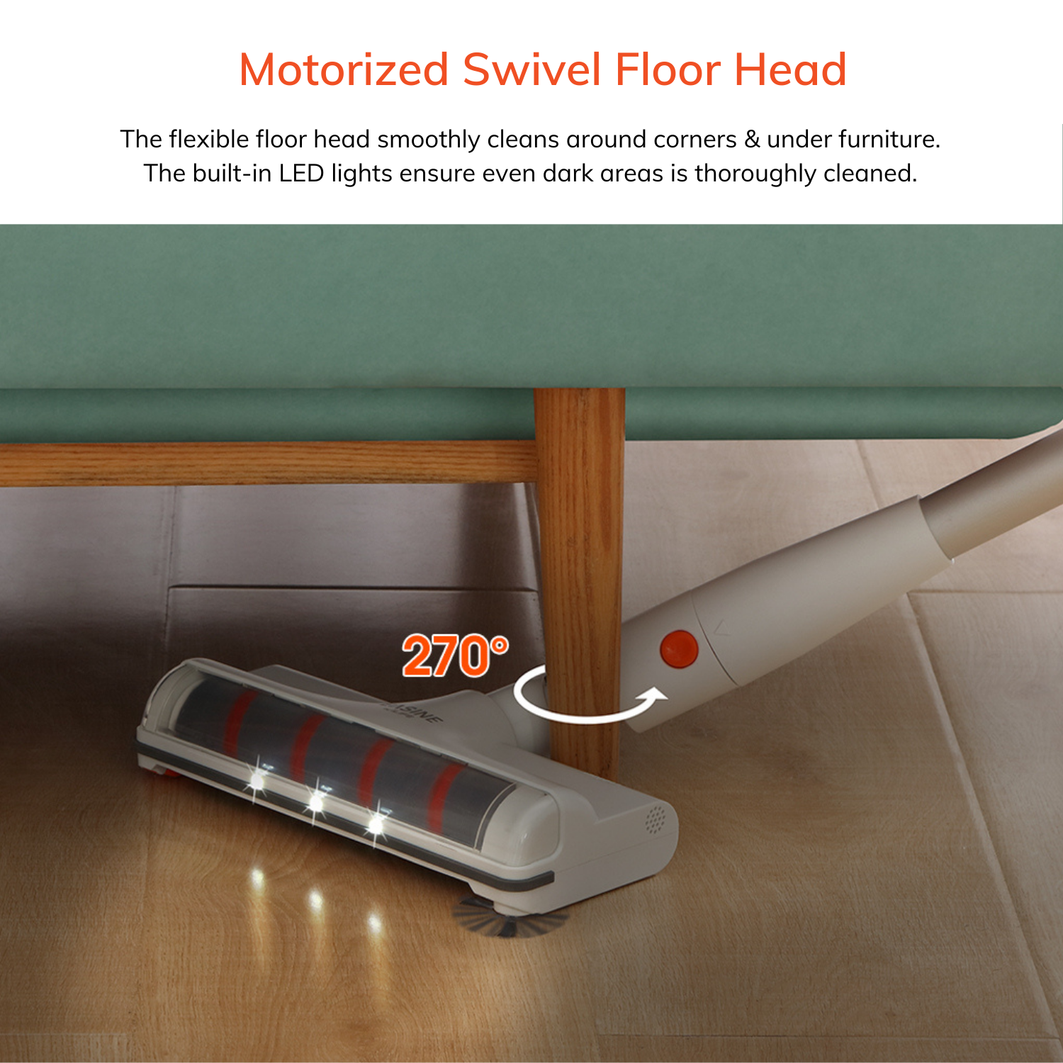 Motorized Swivel Floor Head
