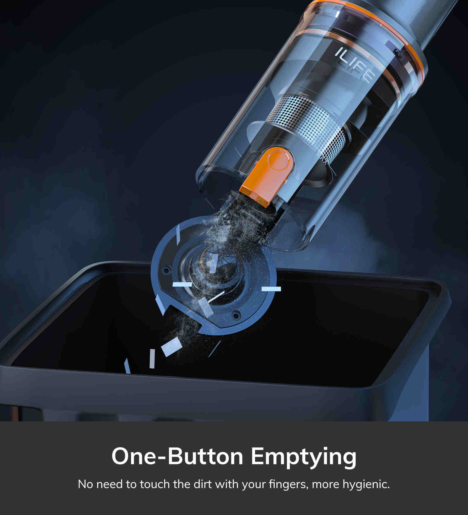 One button Emptying