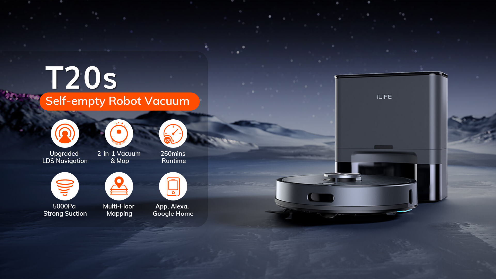 ILIFE T20s self empty robotic vacuum cleaner