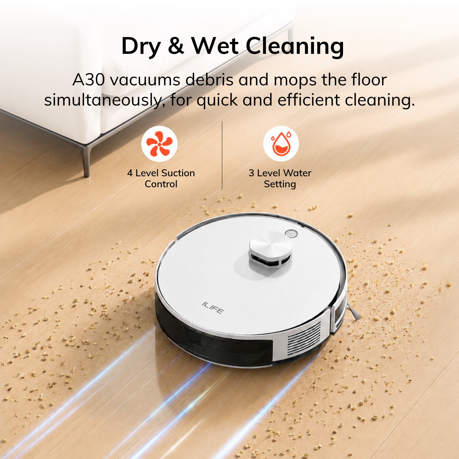 A30 LiDAR Robotic Vacuum Cleaner