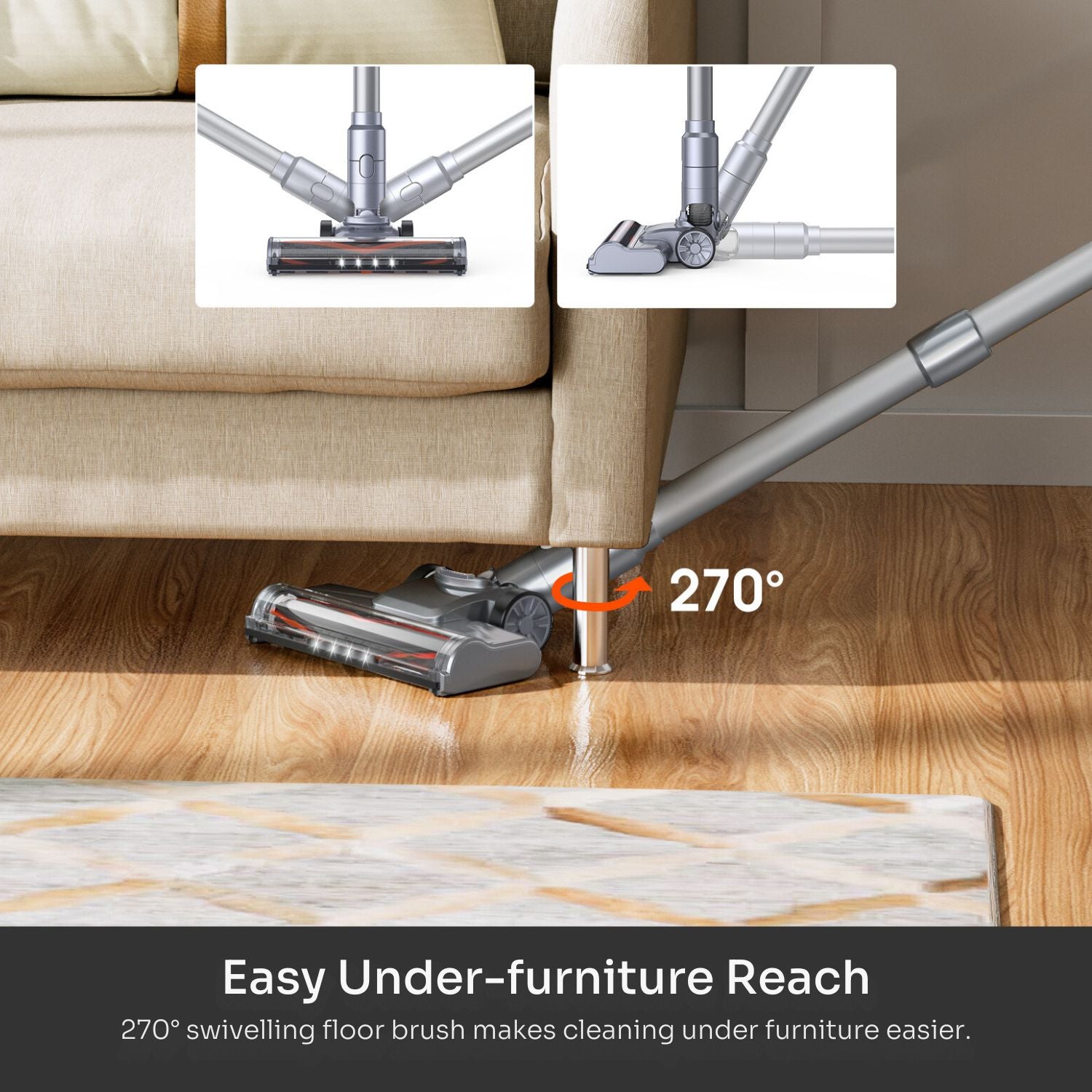 Easy under Furniture reach 