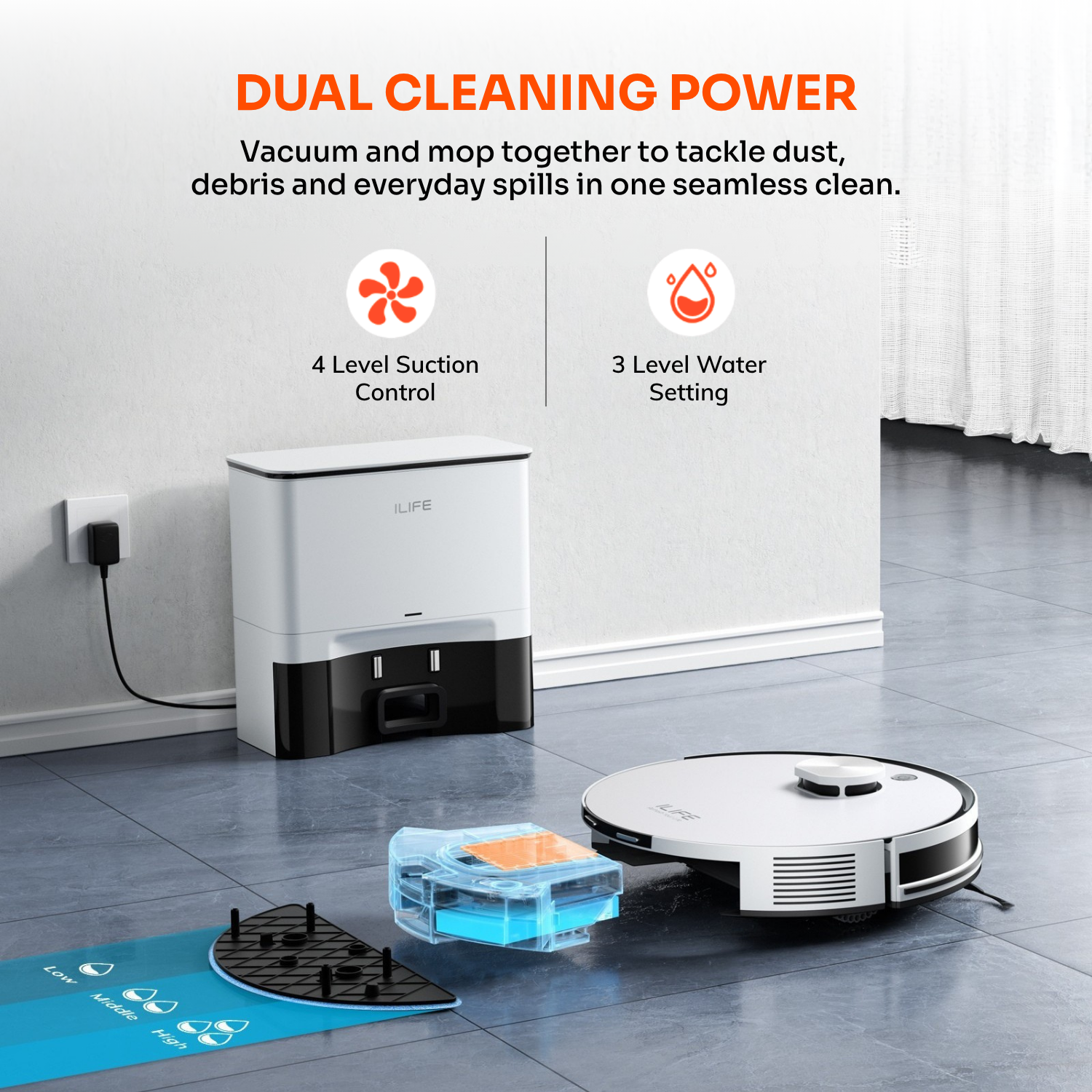 ILIFE A30 Pro - Advanced LiDAR Self-Emptying Robotic Vacuum and